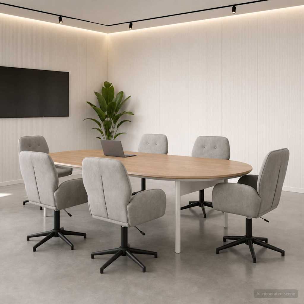 Draaiende Bureaustoelen 6 st 54 x 55 x 90 cm Lichtgrijs fluweel is nu te koop bij PeponiXL, paradijselijk wonen!