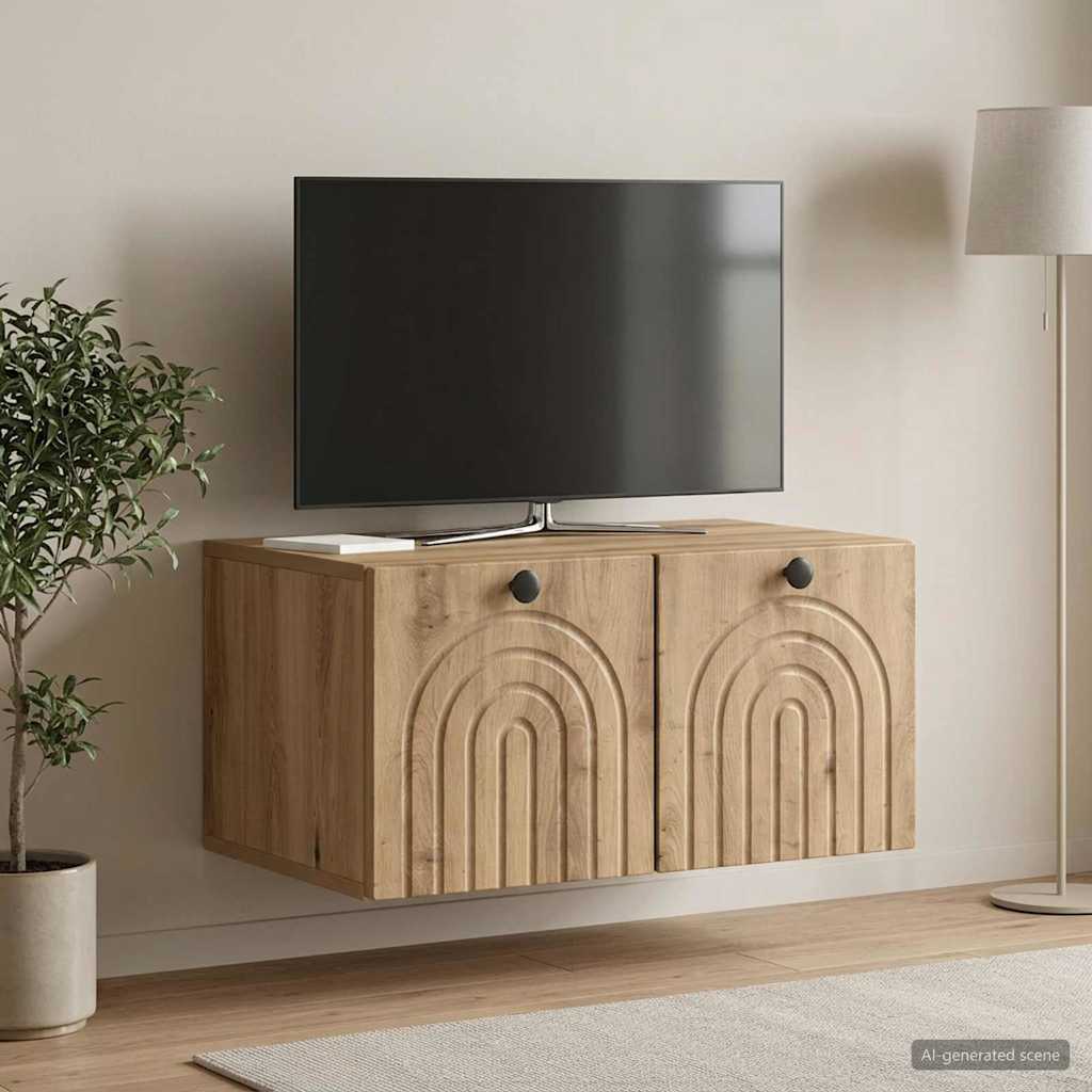 Wandbeugel TV-kast Artisanaal eiken 59,5 x 41 x 30 cm is nu te koop bij PeponiXL, paradijselijk wonen!