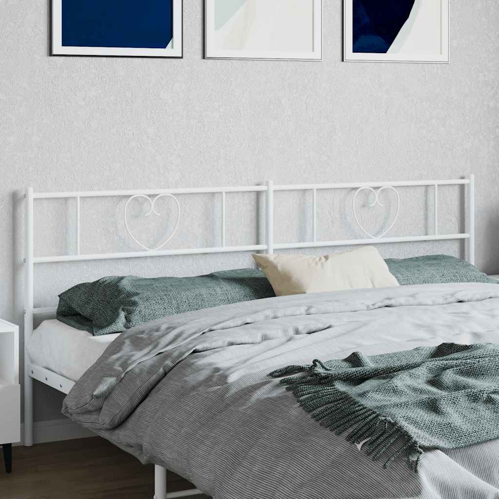 Vervangend hoofdbord 193 cm metaal wit is nu te koop bij PeponiXL, paradijselijk wonen!