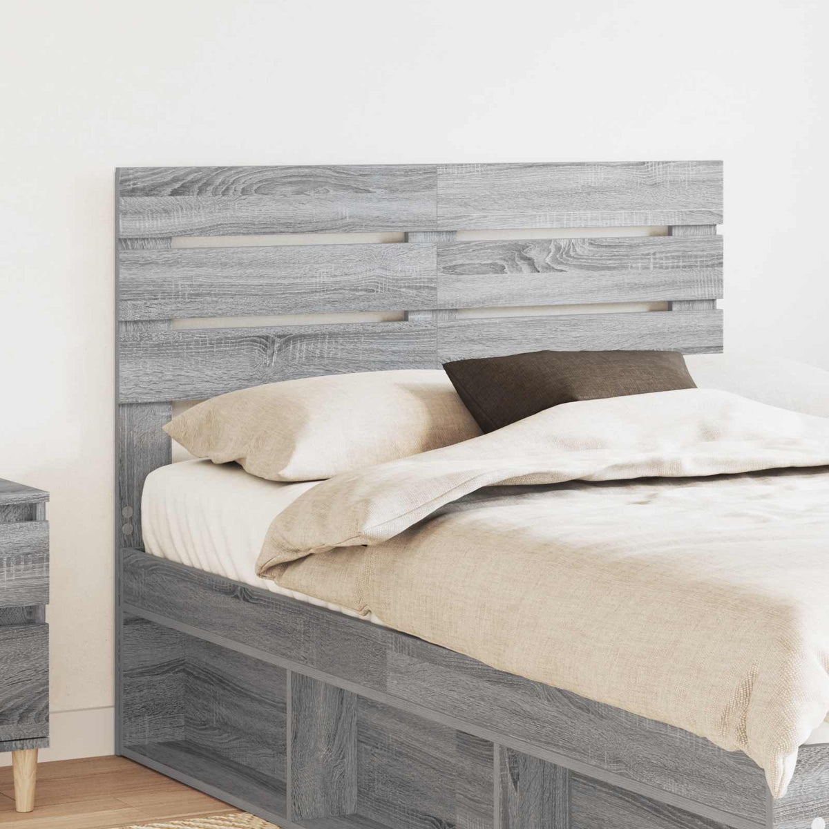 Hoofdbord Grijs Sonoma Bewerkt hout is nu te koop bij PeponiXL, paradijselijk wonen!
