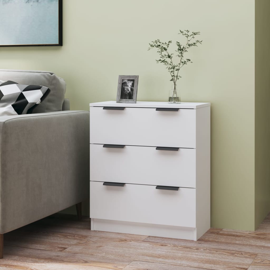 Dressoir 60x30x70 cm bewerkt hout wit is nu te koop bij PeponiXL, paradijselijk wonen!