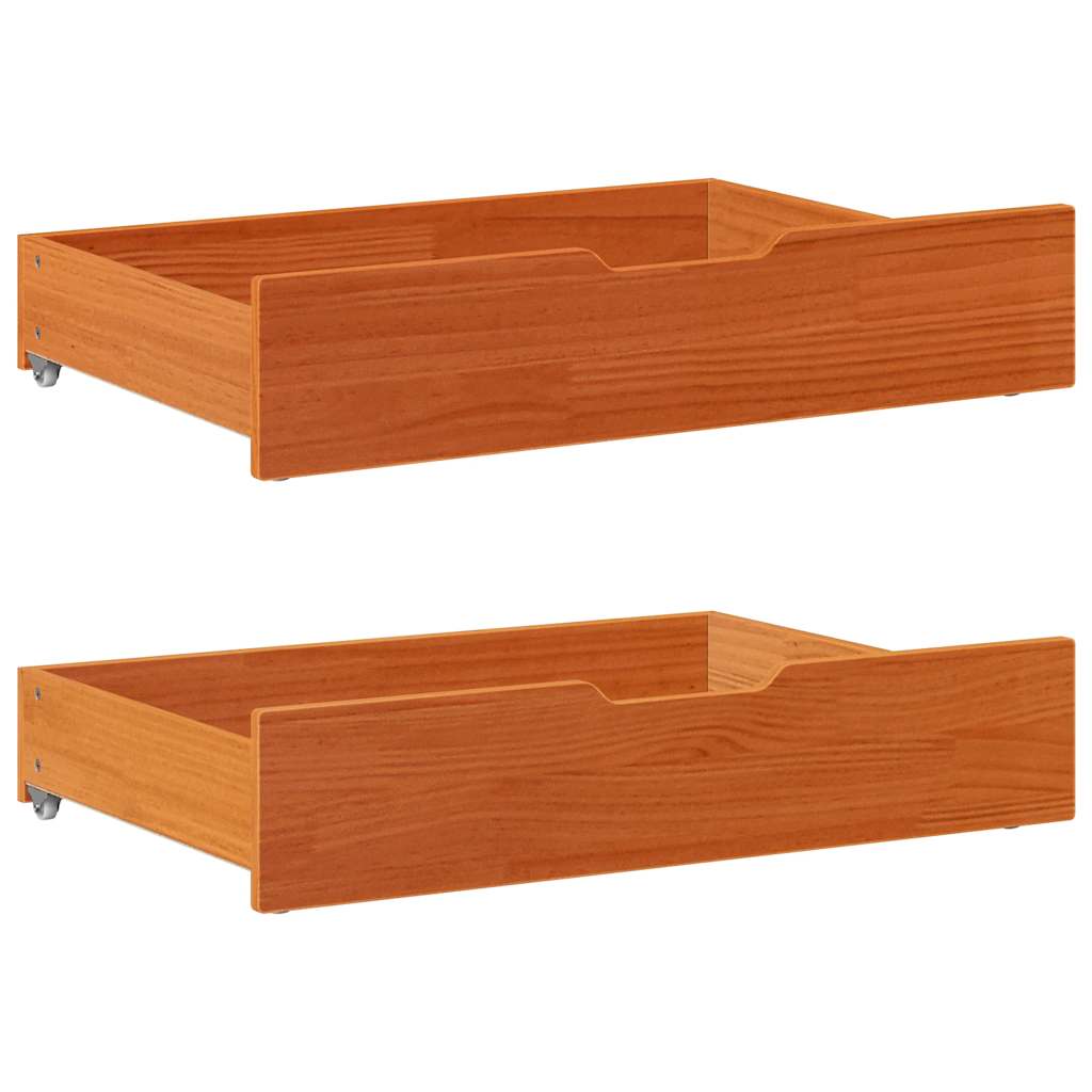 Bedlades 2 st 85x55x17 massief grenenhout wasbruin is nu te koop bij PeponiXL, paradijselijk wonen!