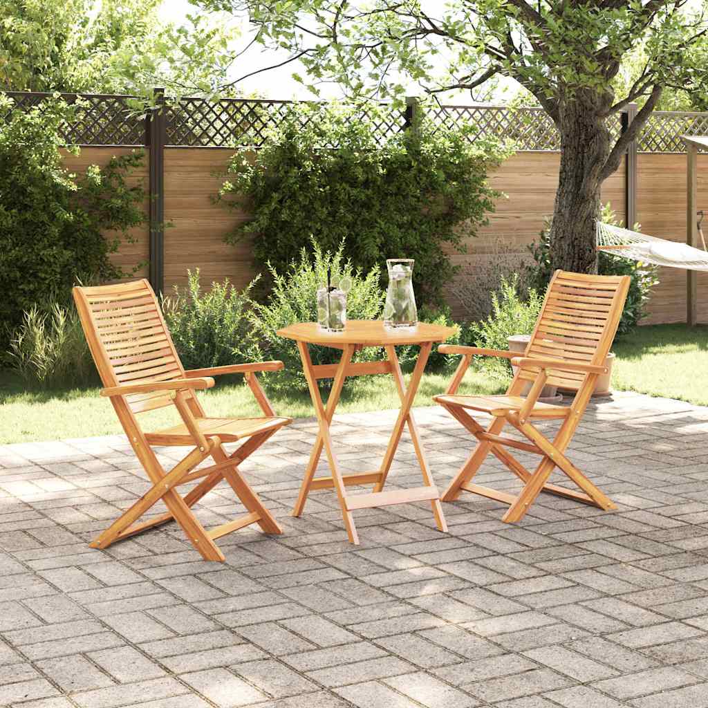 Vouw Bistro Set 3 pcs Bruin Massief Acaciahout is nu te koop bij PeponiXL, paradijselijk wonen!
