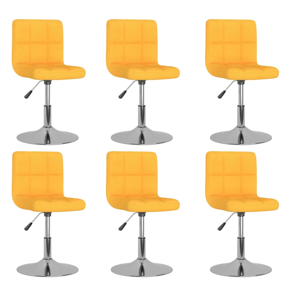 Eetkamerstoelen draaibaar 6 st stof geel is nu te koop bij PeponiXL, paradijselijk wonen!
