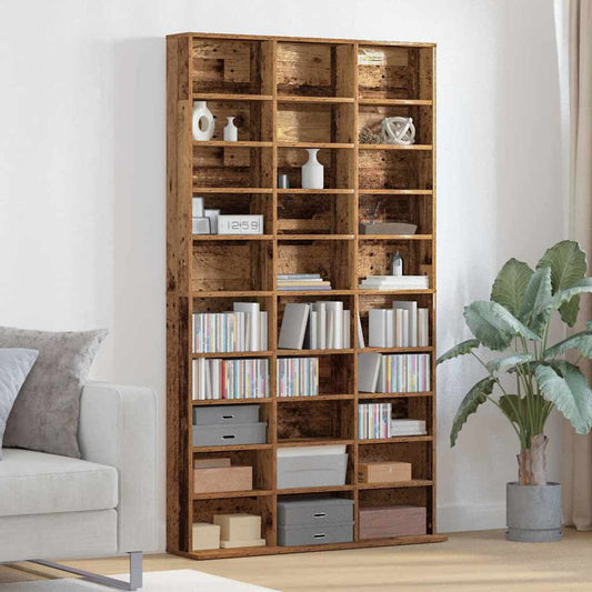 CD Kast met plank Oud hout 101 x 23 x 177,5 cm Bewerkt hout is nu te koop bij PeponiXL, paradijselijk wonen!