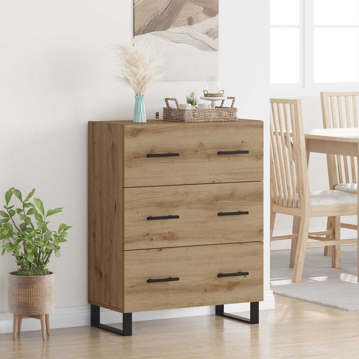 Dressoir Artisan Eiken 69,5 x 34 x 90 cm is nu te koop bij PeponiXL, paradijselijk wonen!