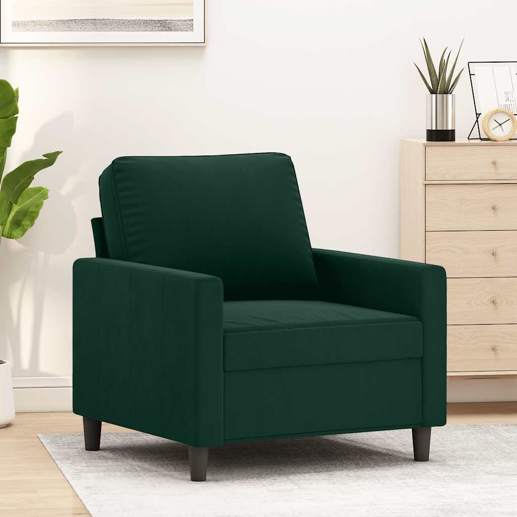 Fauteuil 60 cm fluweel donkergroen is nu te koop bij PeponiXL, paradijselijk wonen!