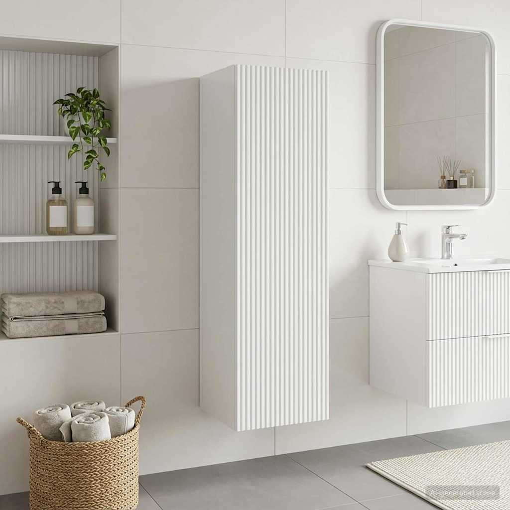 Wand Gemonteerde Badkamerkast Hoogglans Wit 33 x 34,5 x 60 cm is nu te koop bij PeponiXL, paradijselijk wonen!