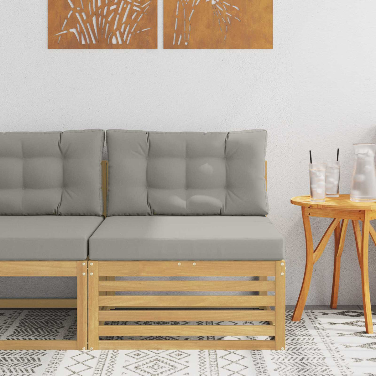 Buiten Midden Sofa Massief Acaciahout Wit is nu te koop bij PeponiXL, paradijselijk wonen!