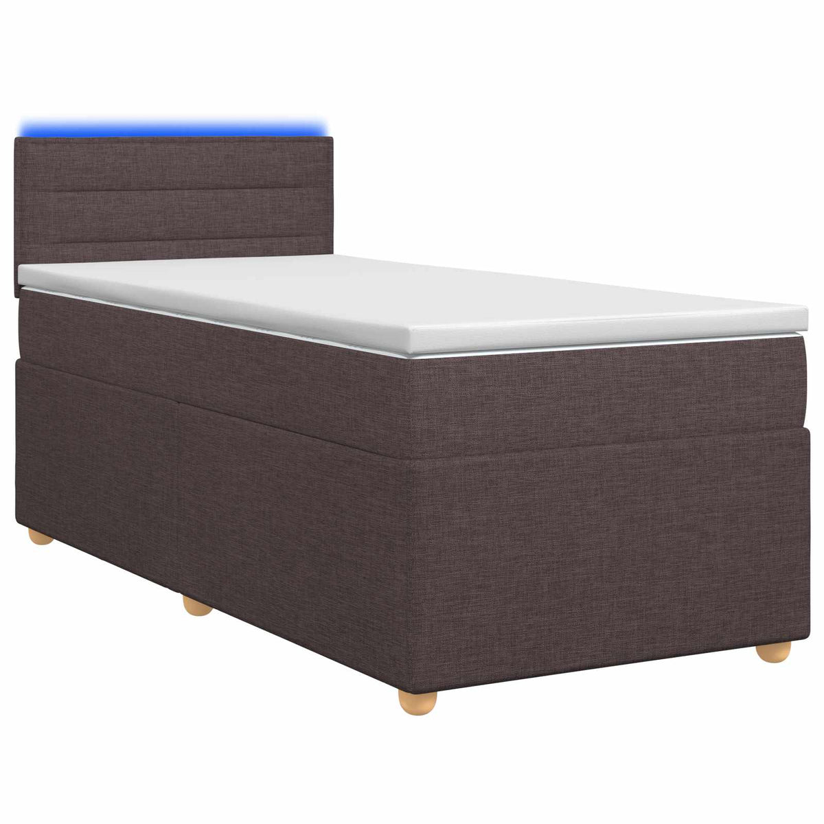 Boxspringbed met matras Donkerbruin 80 x 200 cm Stof is nu te koop bij PeponiXL, paradijselijk wonen!