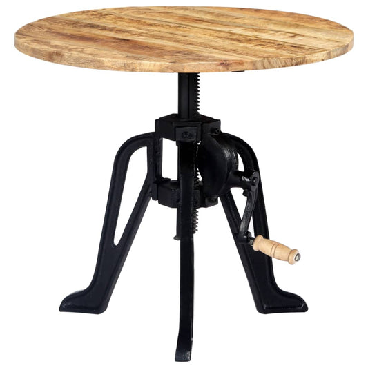 Bijzettafel 60x(46-63) cm massief mangohout en gietijzer is nu te koop bij PeponiXL, paradijselijk wonen!