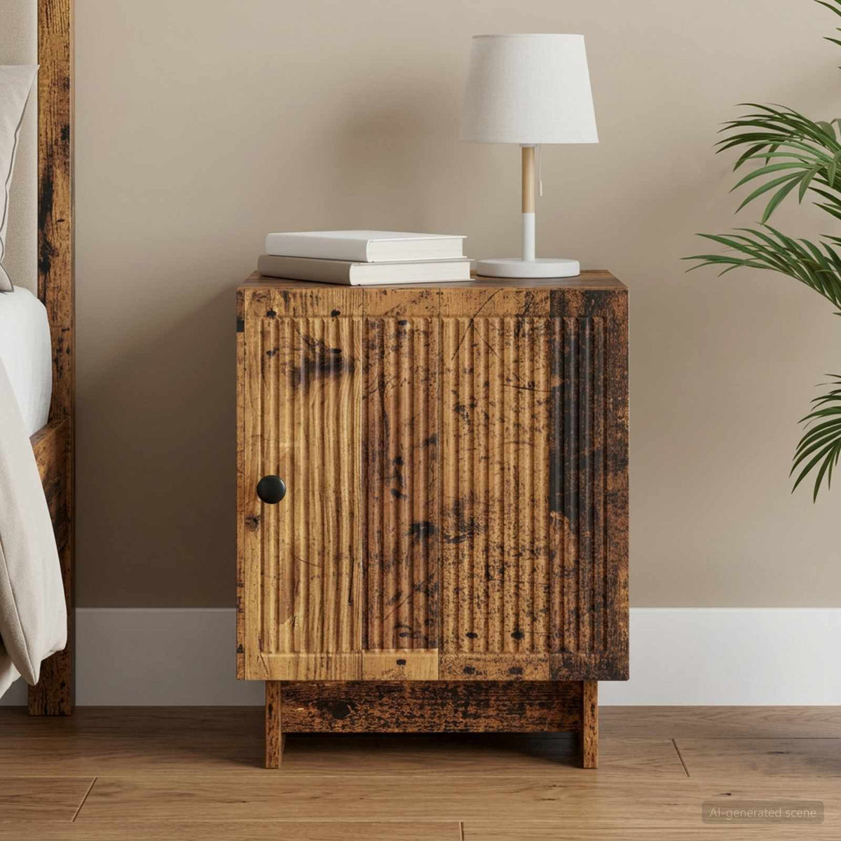 Nachtkastje Oud hout 43 x 34,5 x 50 cm Bewerkt hout is nu te koop bij PeponiXL, paradijselijk wonen!