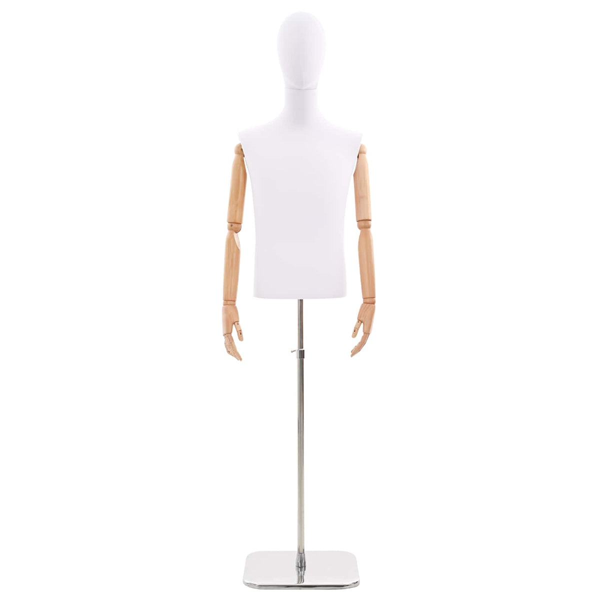 Verstelbare mannequin van 170-218 cm met voet Man PP Wit is nu te koop bij PeponiXL, paradijselijk wonen!