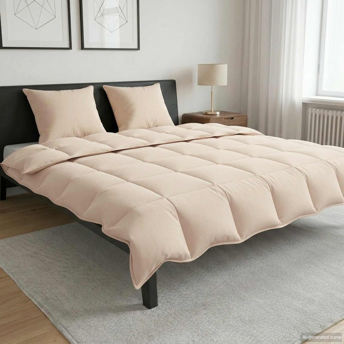 Zomer Dekbed Beige 200 x 220 cm 100% Natuurlijke Kapok is nu te koop bij PeponiXL, paradijselijk wonen!
