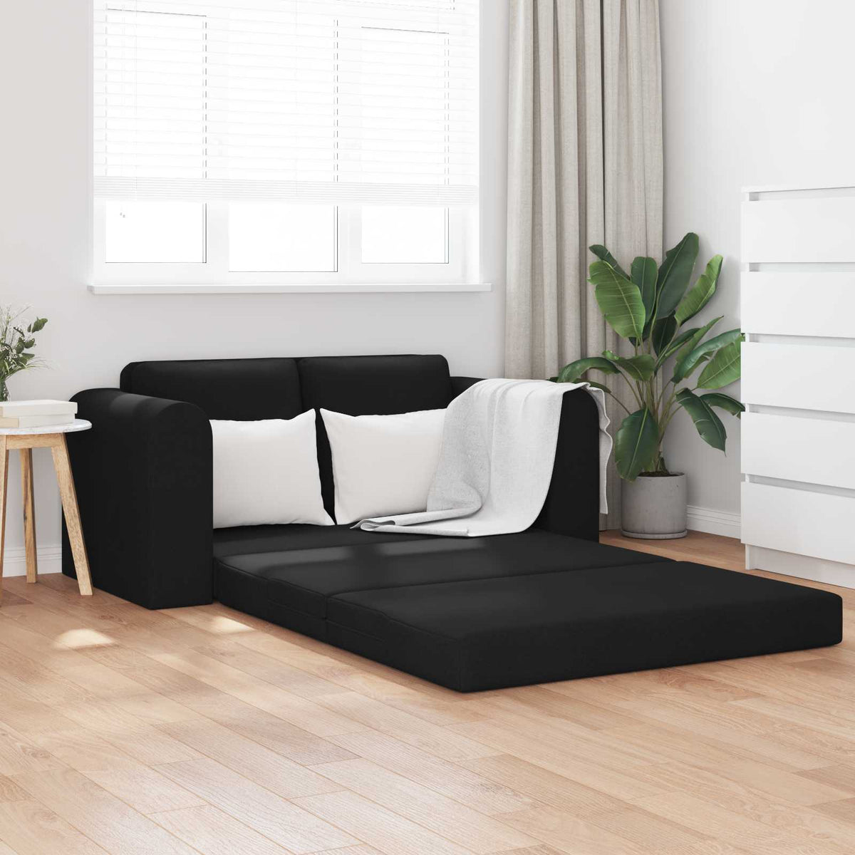 Slaapbank 60cm Zwart Stof is nu te koop bij PeponiXL, paradijselijk wonen!