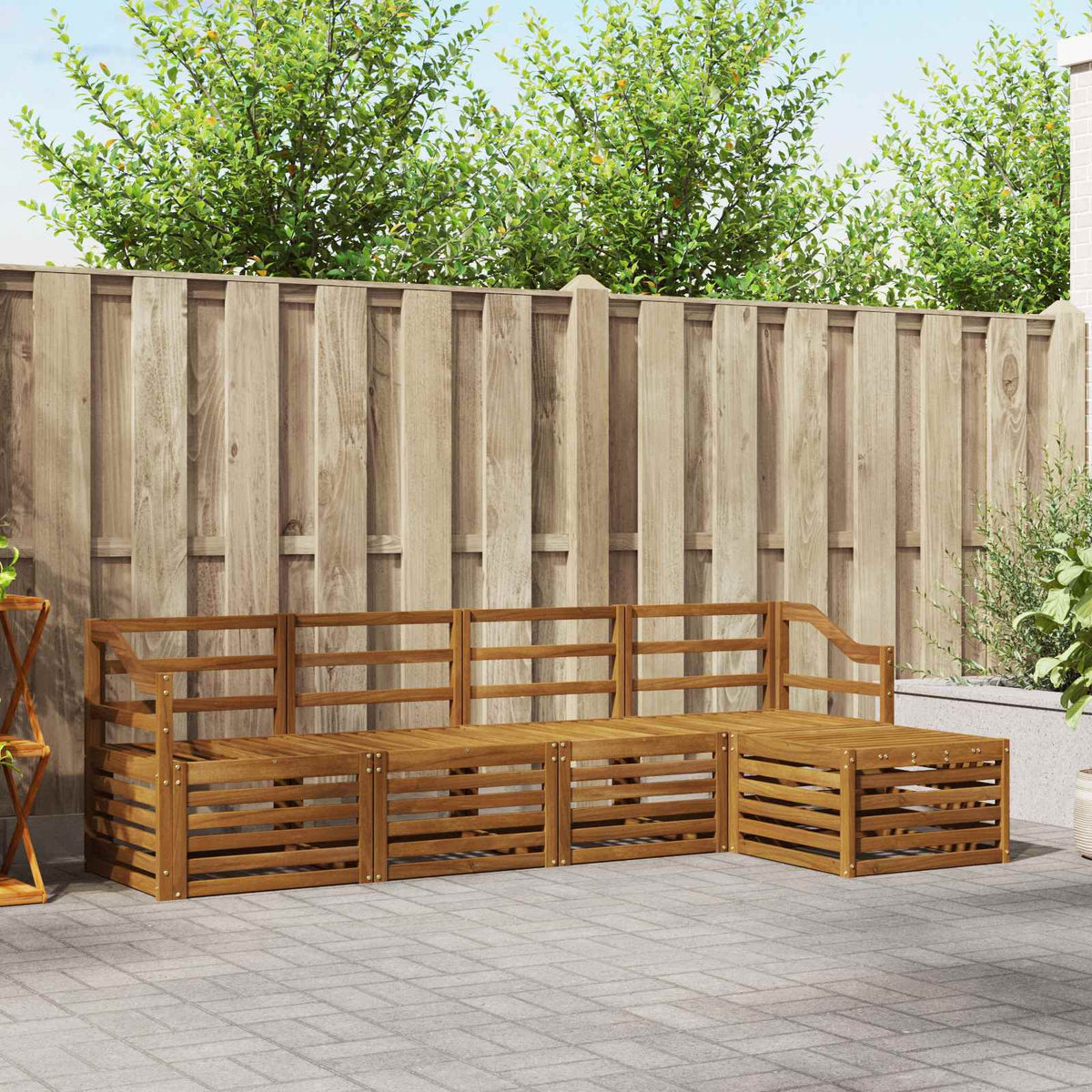 Buiten bankenset 5 pcs Naturel is nu te koop bij PeponiXL, paradijselijk wonen!