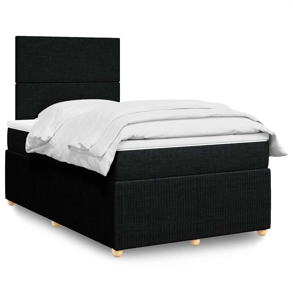 Boxspring met matras stof zwart 120x200 cm is nu te koop bij PeponiXL, paradijselijk wonen!