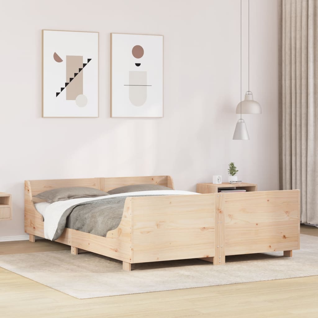 Bedframe zonder matras massief grenenhout 140x190 cm is nu te koop bij PeponiXL, paradijselijk wonen!