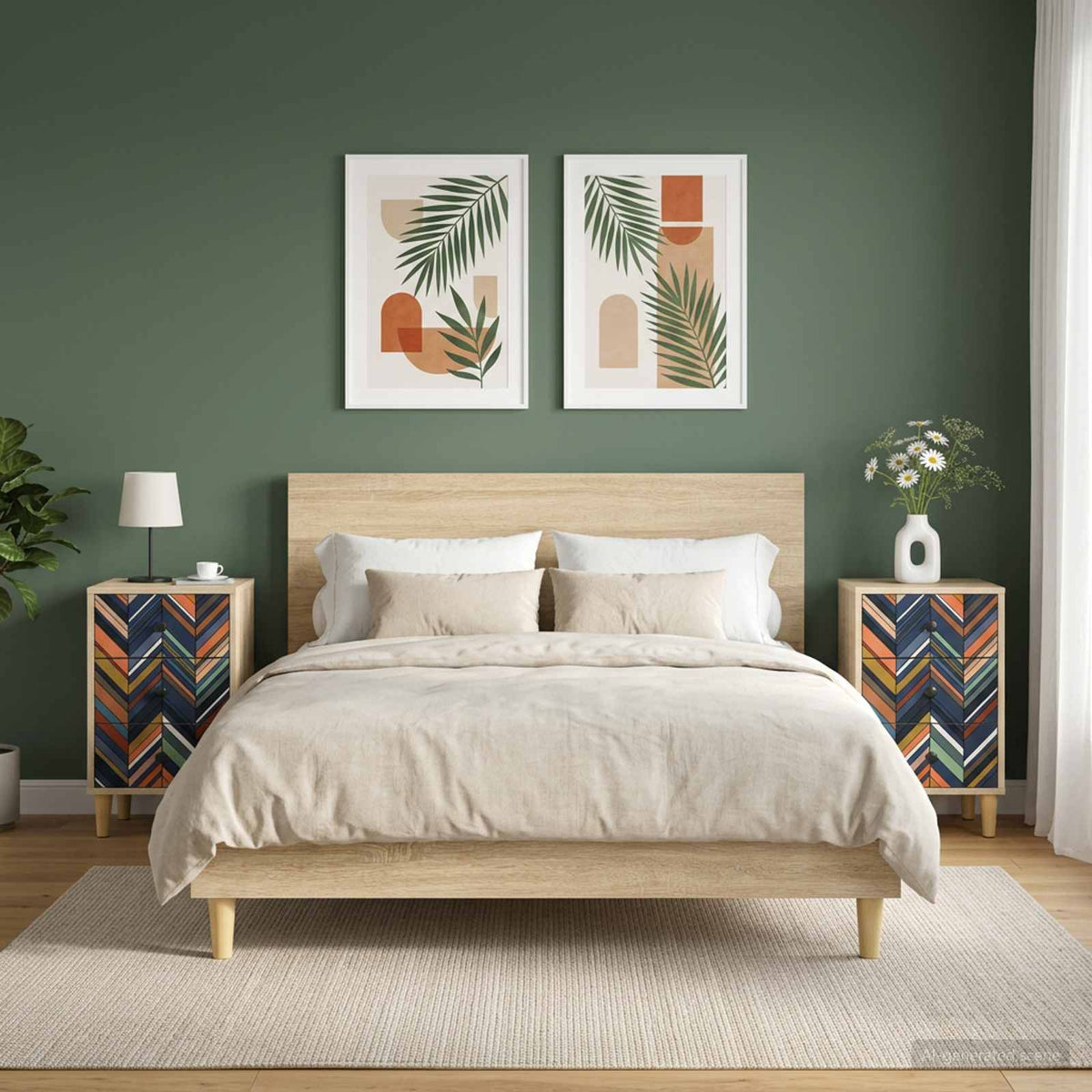 Nachtkastje OMMEN 2 st Sonoma Eiken 36 x 33 x 60 cm is nu te koop bij PeponiXL, paradijselijk wonen!