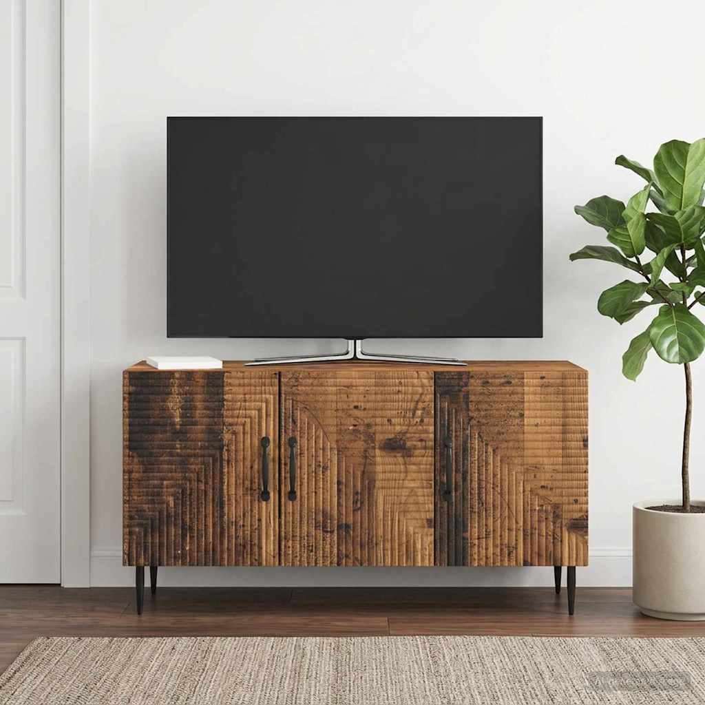 TV-kast Oud hout 99 x 34,5 x 50 cm Bewerkt hout is nu te koop bij PeponiXL, paradijselijk wonen!