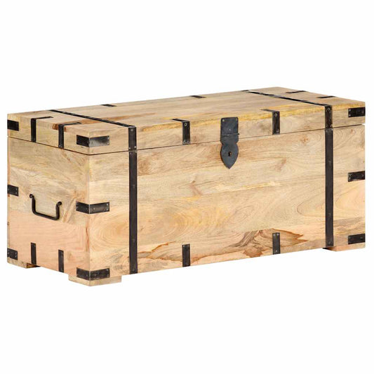 Opbergkist 90x40x40 cm massief mangohout is nu te koop bij PeponiXL, paradijselijk wonen!