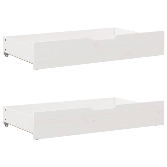 Bedlades 2 st 90x55x17 cm massief grenenhout wit is nu te koop bij PeponiXL, paradijselijk wonen!