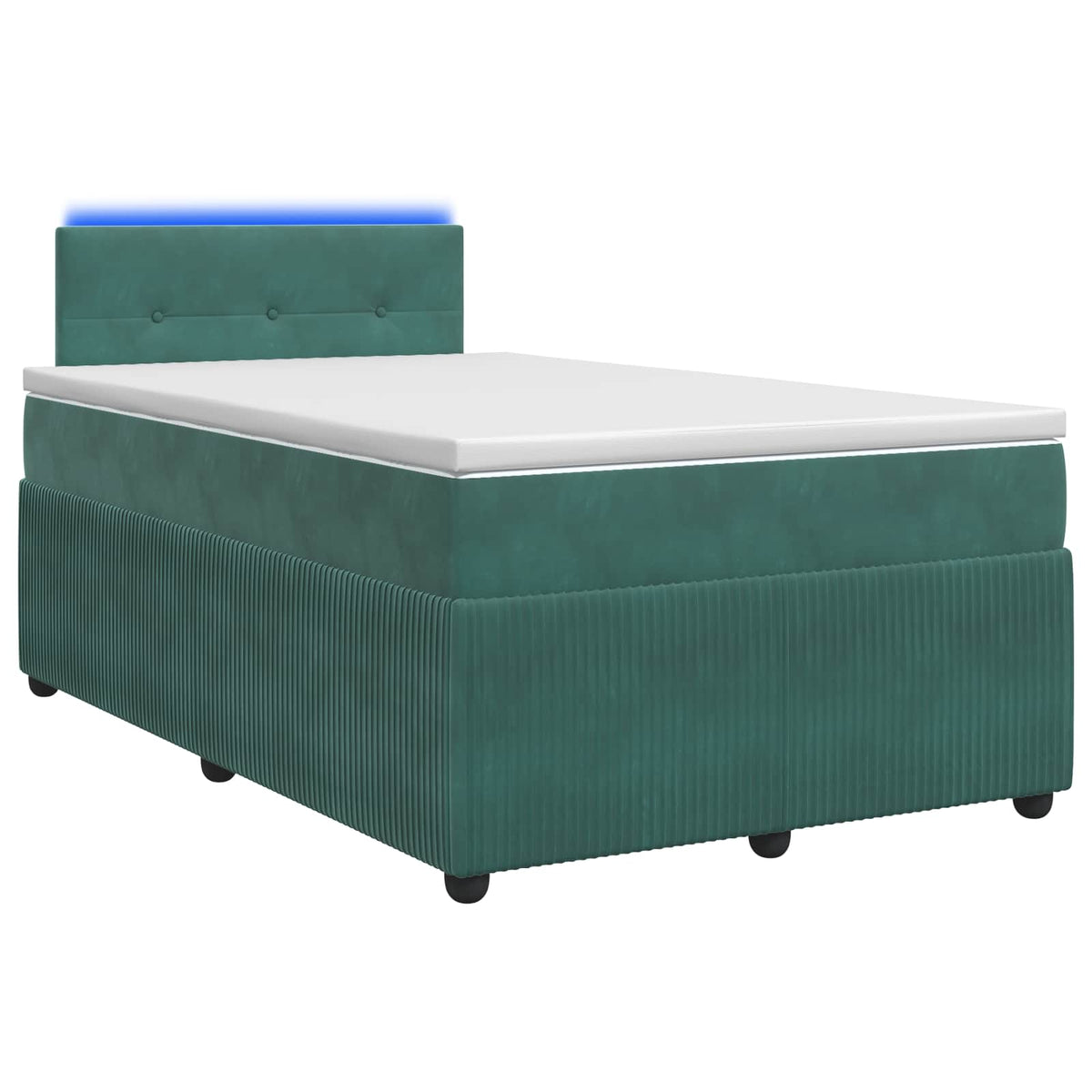 Boxspringbed met matras Donkergroen 120 x 200 cm Fluweel is nu te koop bij PeponiXL, paradijselijk wonen!