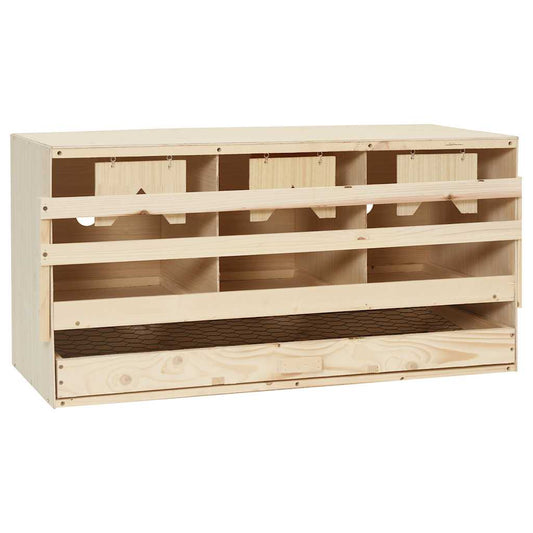 Kippenlegkast 3 compartimenten 72x33x38 cm massief grenenhout is nu te koop bij PeponiXL, paradijselijk wonen!