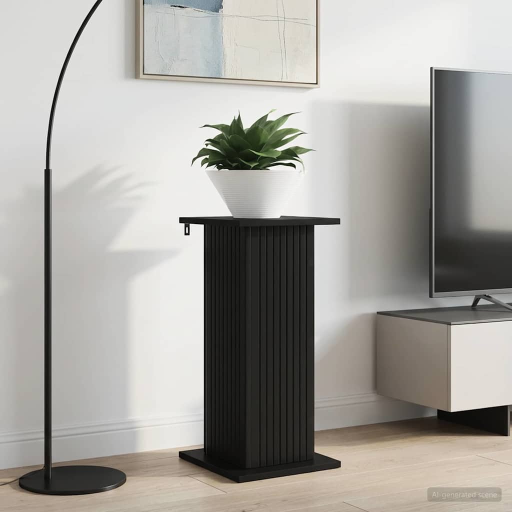 Plantenstandaard Zwart 30,5 x 30 x 60,5 cm Bewerkt hout is nu te koop bij PeponiXL, paradijselijk wonen!