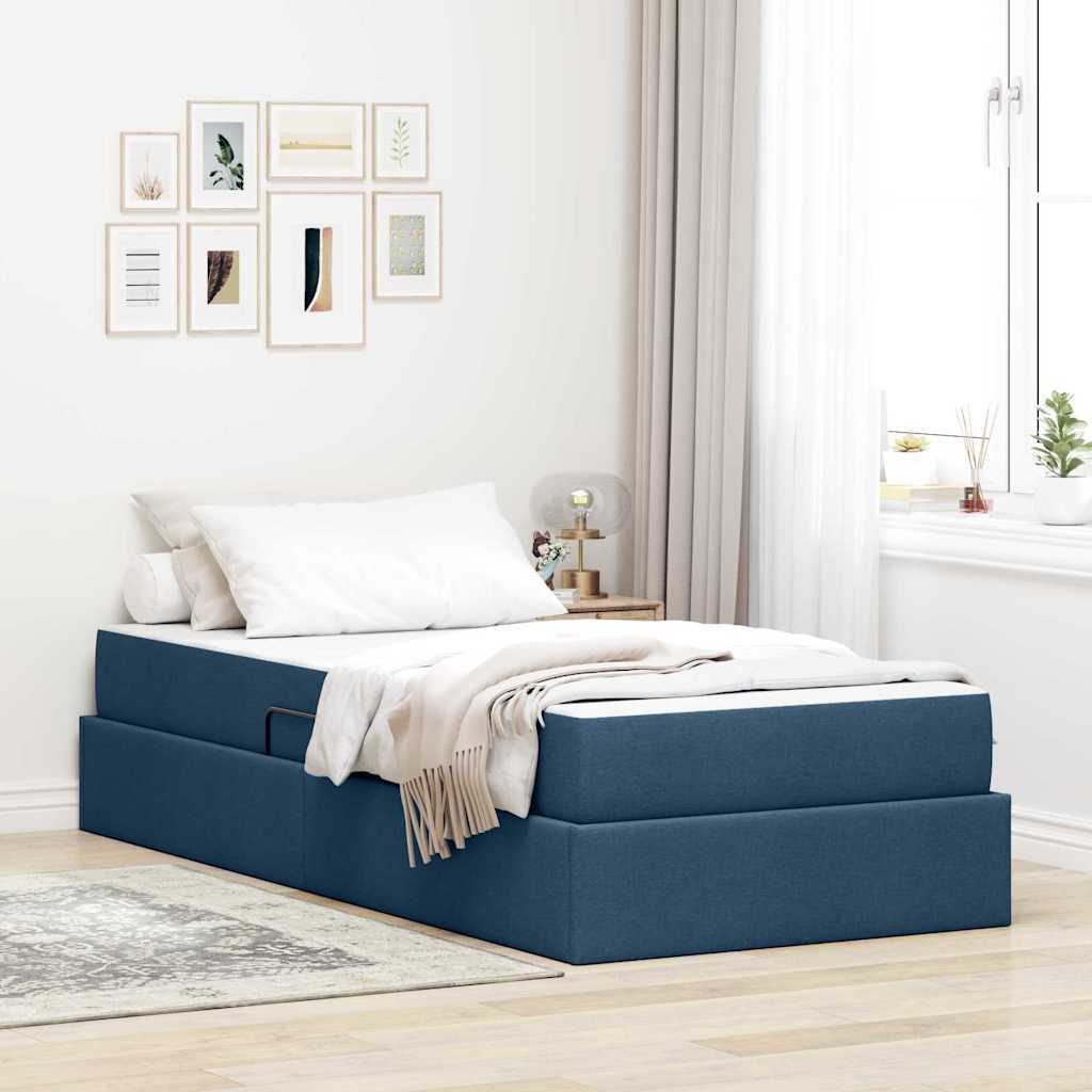 Opbergbed met matras met matras Blauw 90 x 200 cm Polyester is nu te koop bij PeponiXL, paradijselijk wonen!