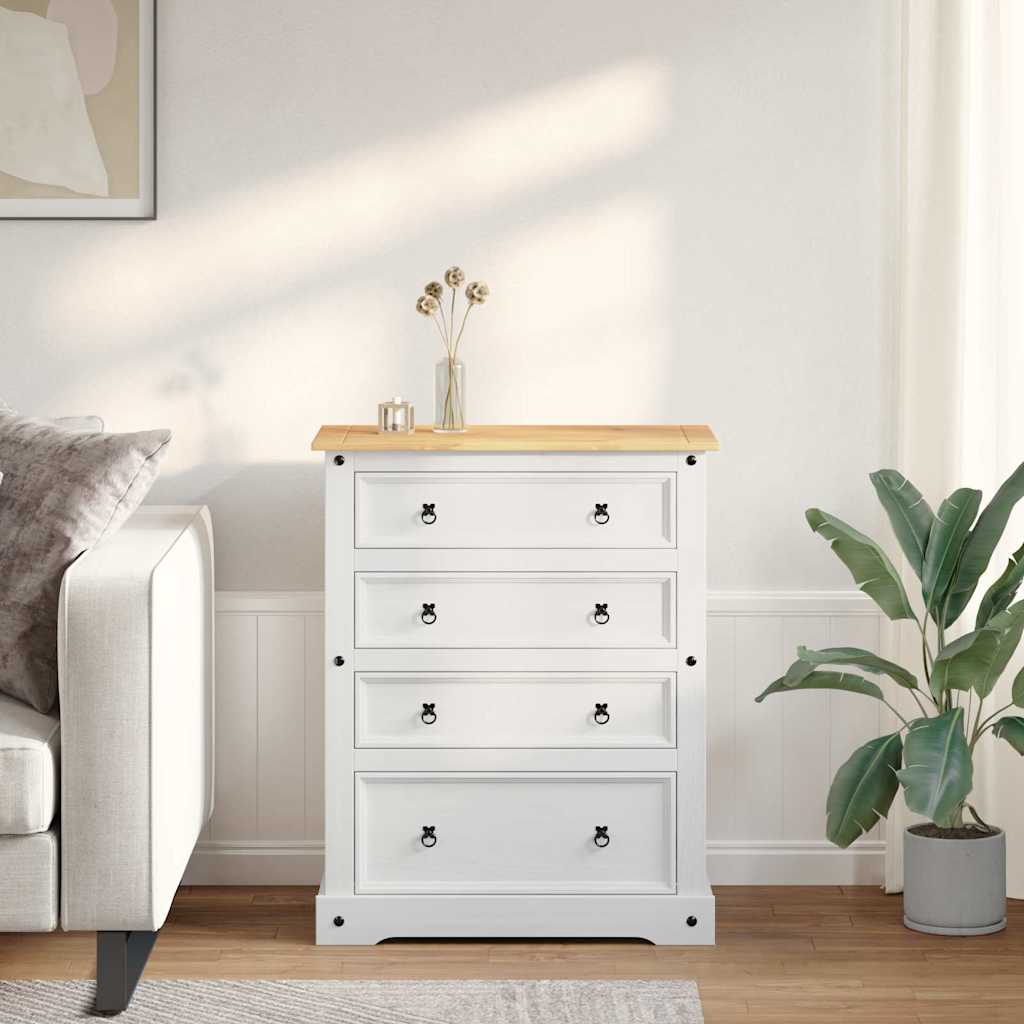 Opbergkisten Corona Wit 92 x 48 x 114 cm Massief Vurenhout is nu te koop bij PeponiXL, paradijselijk wonen!