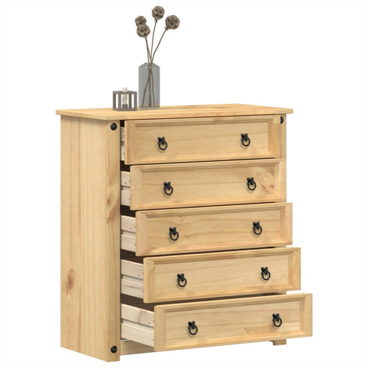 Ladekast Corona 80x40x89 cm massief grenenhout is nu te koop bij PeponiXL, paradijselijk wonen!