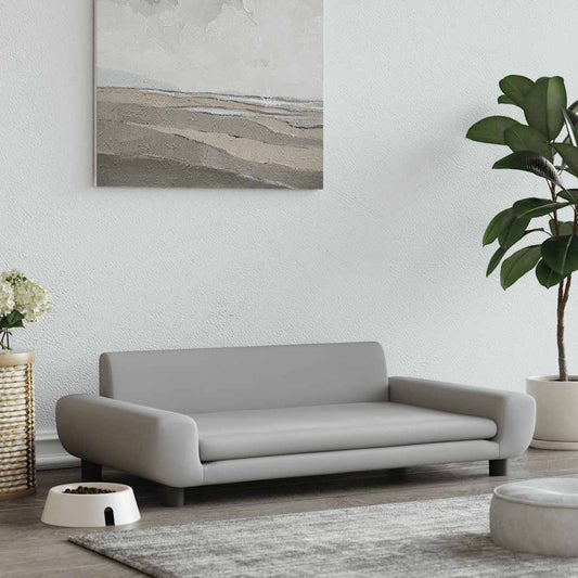 Hondenmand 100x54x33 cm fluweel lichtgrijs is nu te koop bij PeponiXL, paradijselijk wonen!