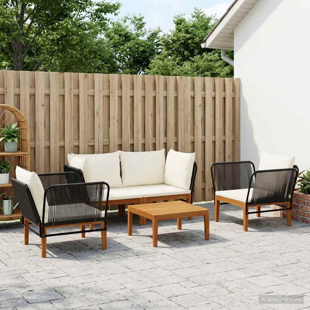 5 pcs Massief acaciahout & touw Naturel is nu te koop bij PeponiXL, paradijselijk wonen!