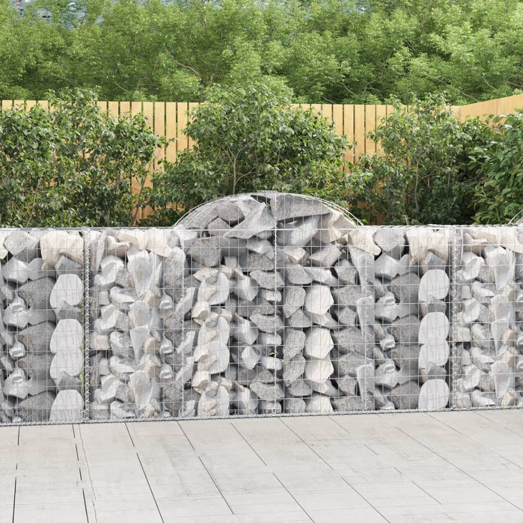 Schanskorven 2 st gewelfd 200x50x100/120 cm ijzer is nu te koop bij PeponiXL, paradijselijk wonen!