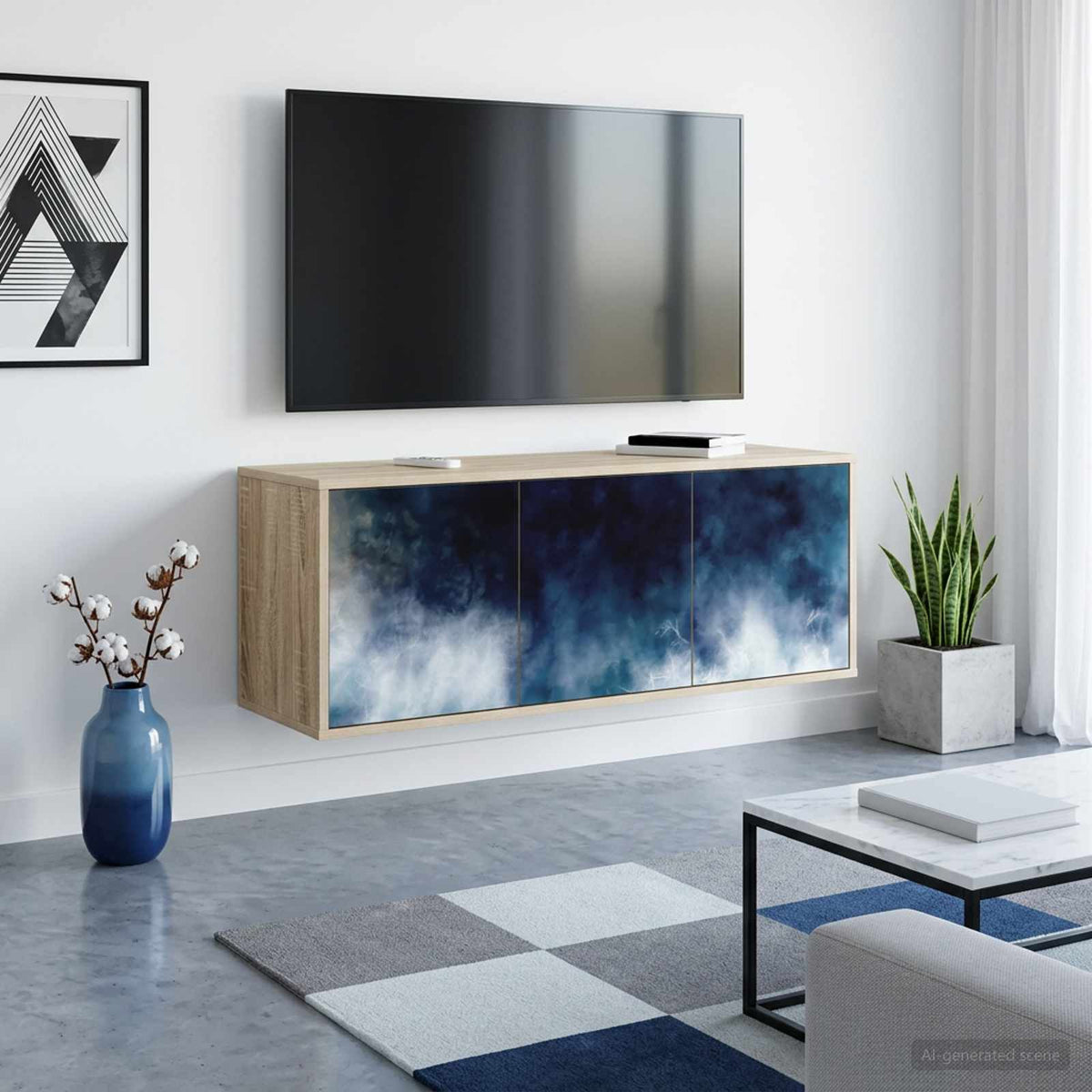 Wandgemonteerd tv-meubel RAALTE 102 x 33 x 40 cm Sonoma Eiken is nu te koop bij PeponiXL, paradijselijk wonen!