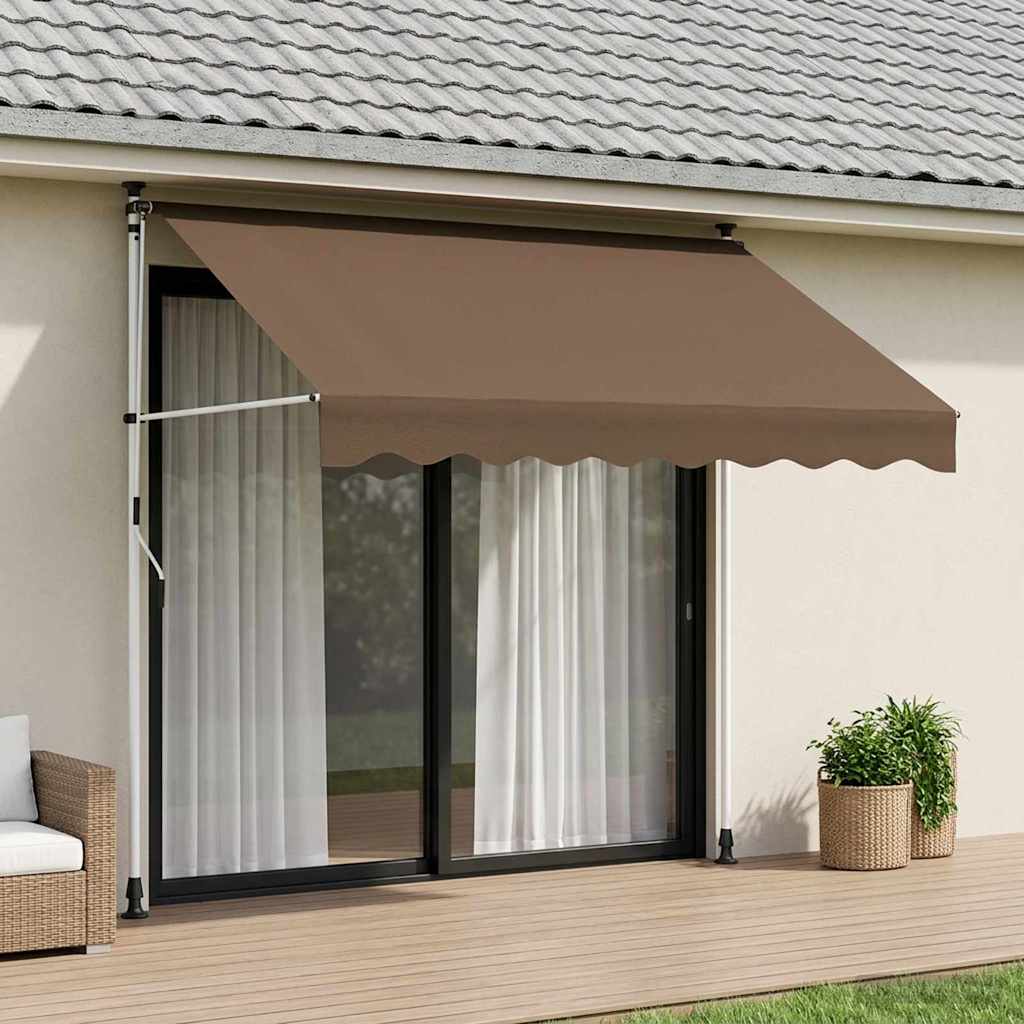 Handmatig uitschuifbare luifel Taupe 300 cm is nu te koop bij PeponiXL, paradijselijk wonen!