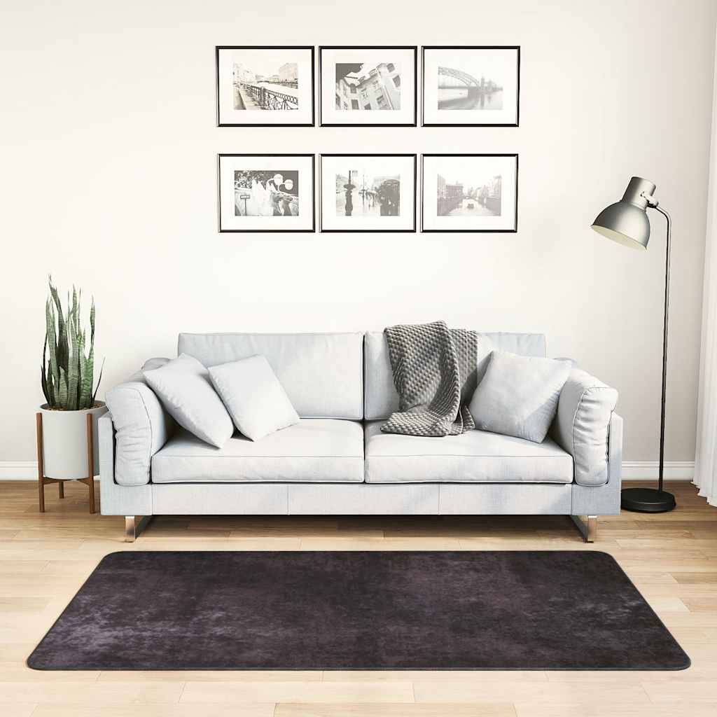 Vloerkleed wasbaar 80x150 cm antracietkleurig is nu te koop bij PeponiXL, paradijselijk wonen!