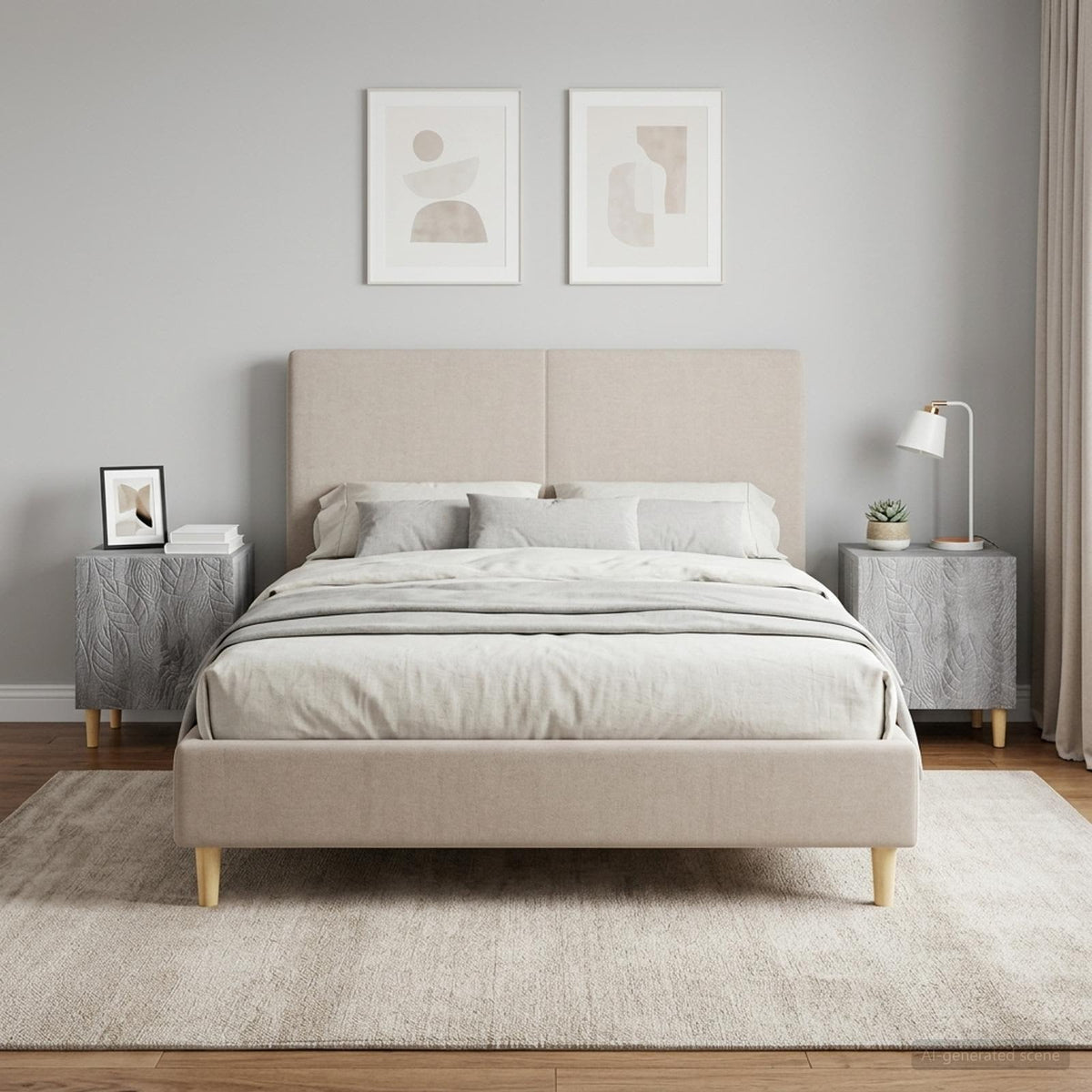 Nachtkastje 2 pcs Grijs Sonoma 43 x 34,5 x 50 cm Bewerkt hout is nu te koop bij PeponiXL, paradijselijk wonen!