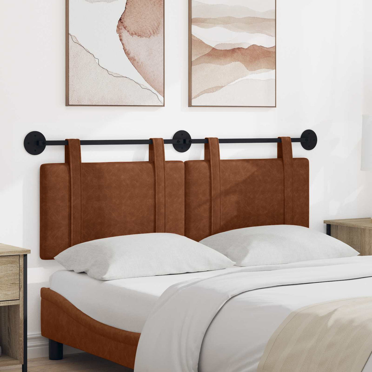 Hangend hoofdbord Bruin Antiek PU is nu te koop bij PeponiXL, paradijselijk wonen!