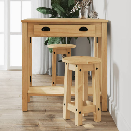 3-delige Barset massief grenenhout is nu te koop bij PeponiXL, paradijselijk wonen!