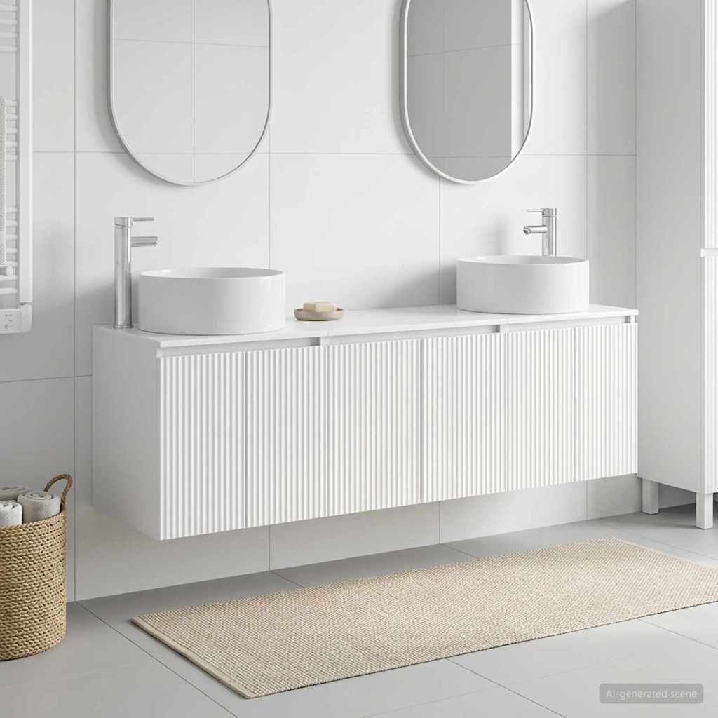 Badkamerkastenset 3 st Hoogglans Wit 49,5 x 44,5 x 65,5 cm is nu te koop bij PeponiXL, paradijselijk wonen!