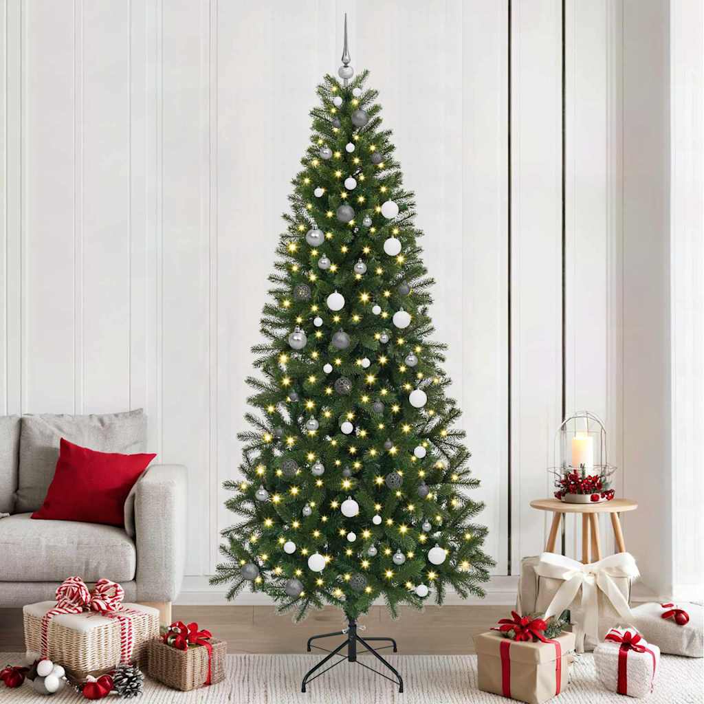 Kunstkerstboom met 300 LED met standaard Groen 240 cm PE en PVC is nu te koop bij PeponiXL, paradijselijk wonen!