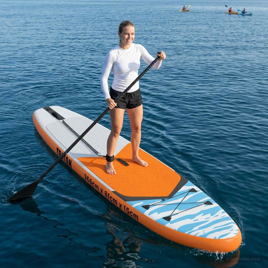 Opblaasbaar Stand Up Paddle Board TRITON 366 x 81 x 15 cm Blauw is nu te koop bij PeponiXL, paradijselijk wonen!