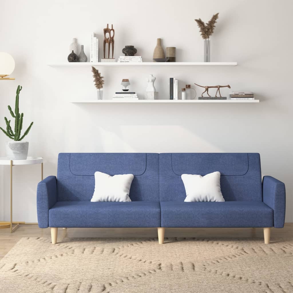 Slaapbank 2-zits stof blauw is nu te koop bij PeponiXL, paradijselijk wonen!
