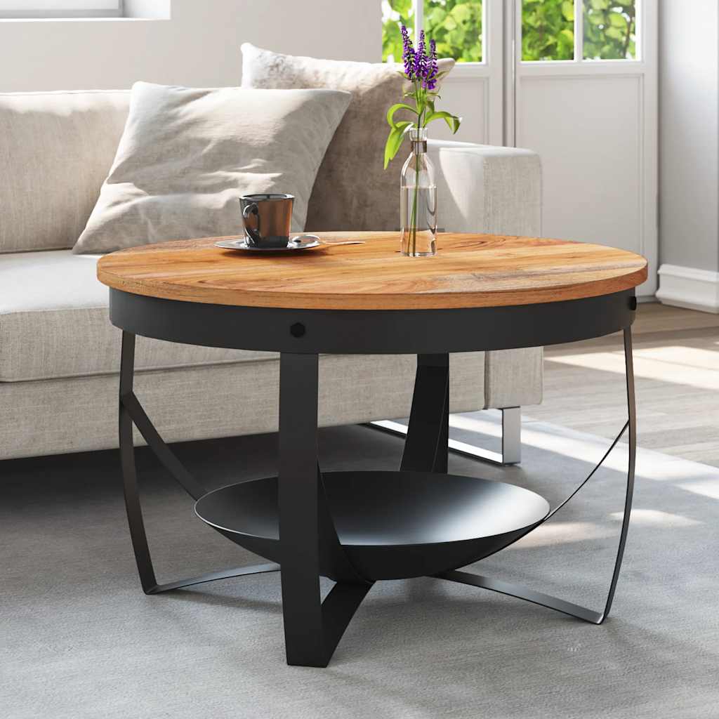 Salontafel Ø 68x43 cm massief acaciahout is nu te koop bij PeponiXL, paradijselijk wonen!