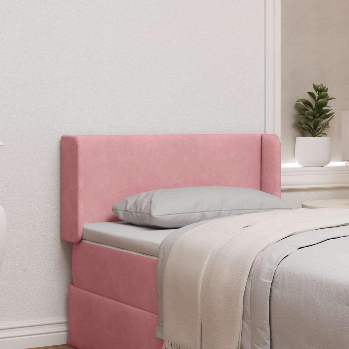 Hoofdbord oor Roze 40,5 x 40,5 x 4 cm Fluweel is nu te koop bij PeponiXL, paradijselijk wonen!