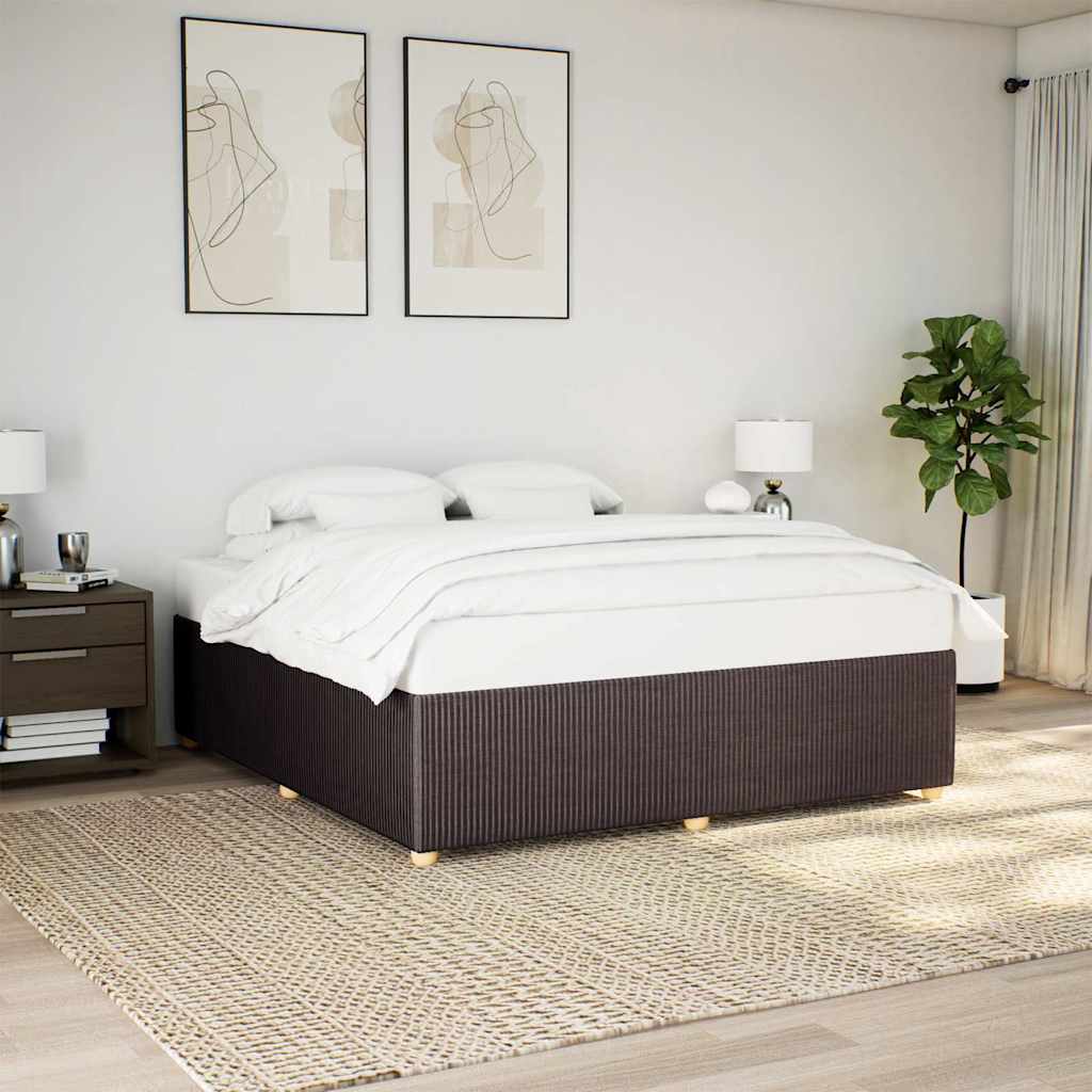 Bedframe zonder matras stof donkerbruin 180x200 cm is nu te koop bij PeponiXL, paradijselijk wonen!