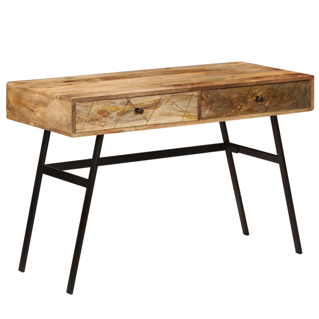 Schrijftafel met lades 110x50x76 cm massief mangohout is nu te koop bij PeponiXL, paradijselijk wonen!