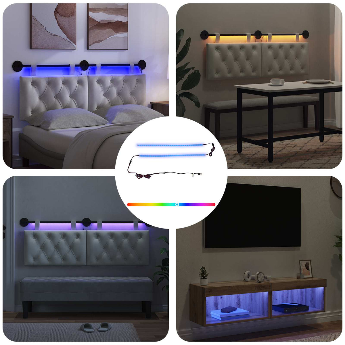 LED-strip 110 cm Meerkleurig PVC is nu te koop bij PeponiXL, paradijselijk wonen!